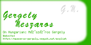 gergely meszaros business card